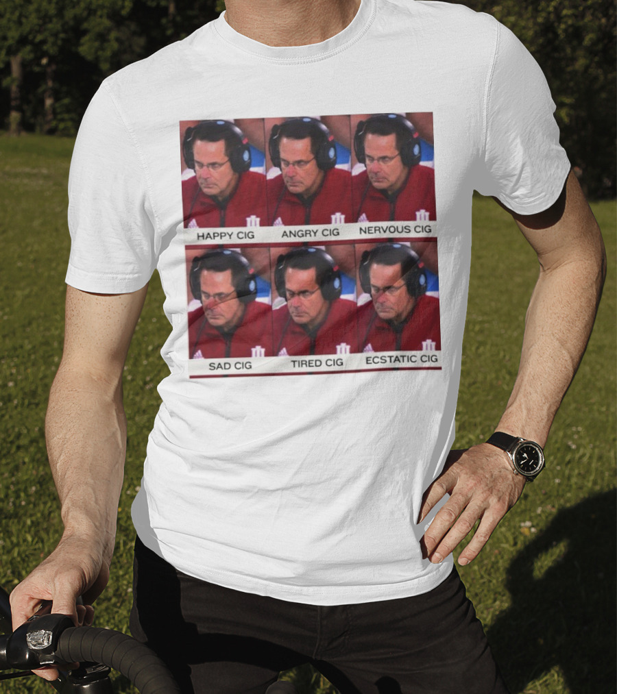 Coach Cignetti Happy Angry Nervous Sad Tired Ecstatic Meme T-Shirt