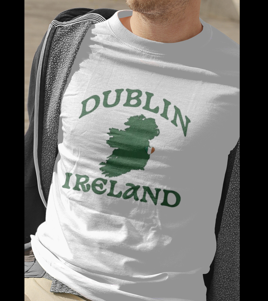 Dublin Ireland Map St Patrick's Day Irish Charm T-Shirt