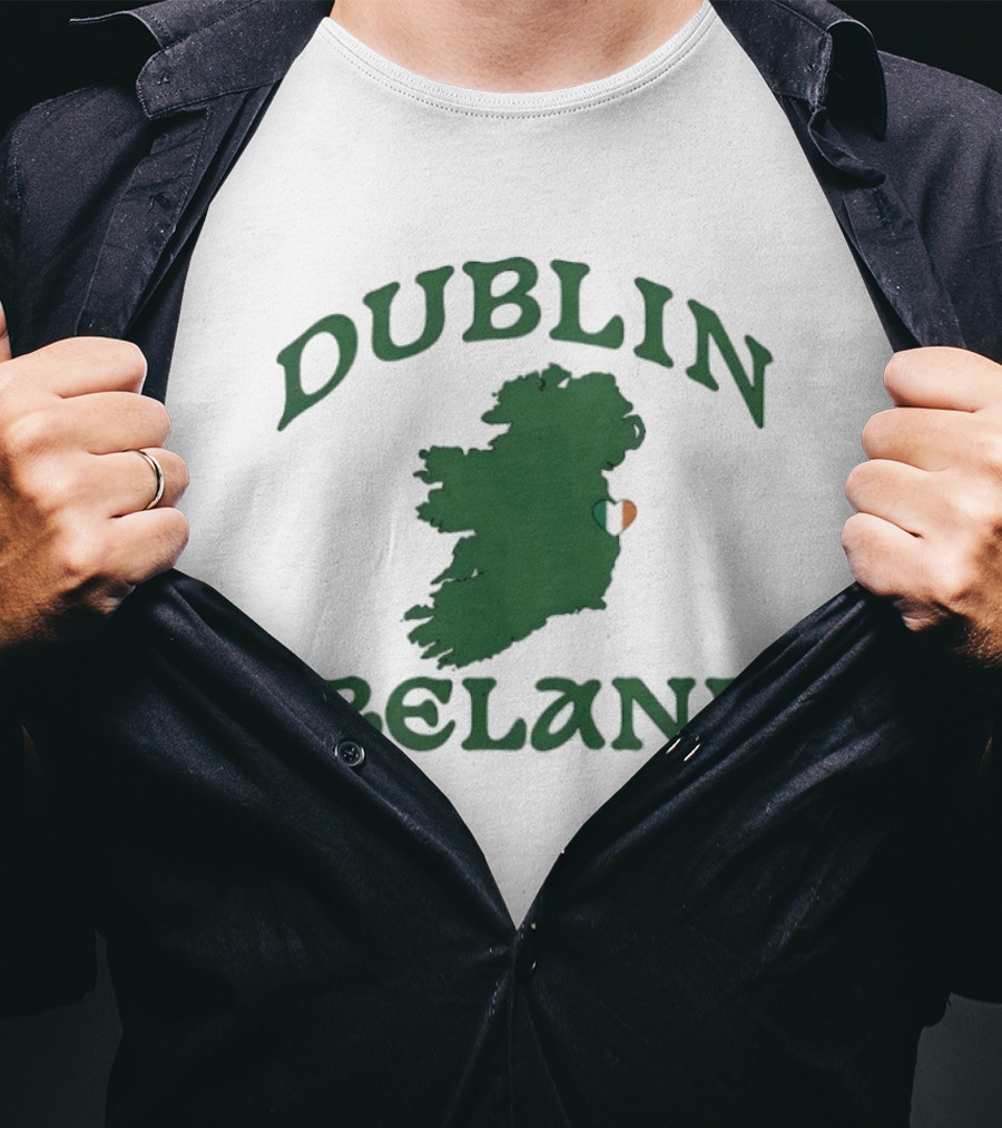 Dublin Ireland Map St Patrick's Day Irish Charm T-Shirt