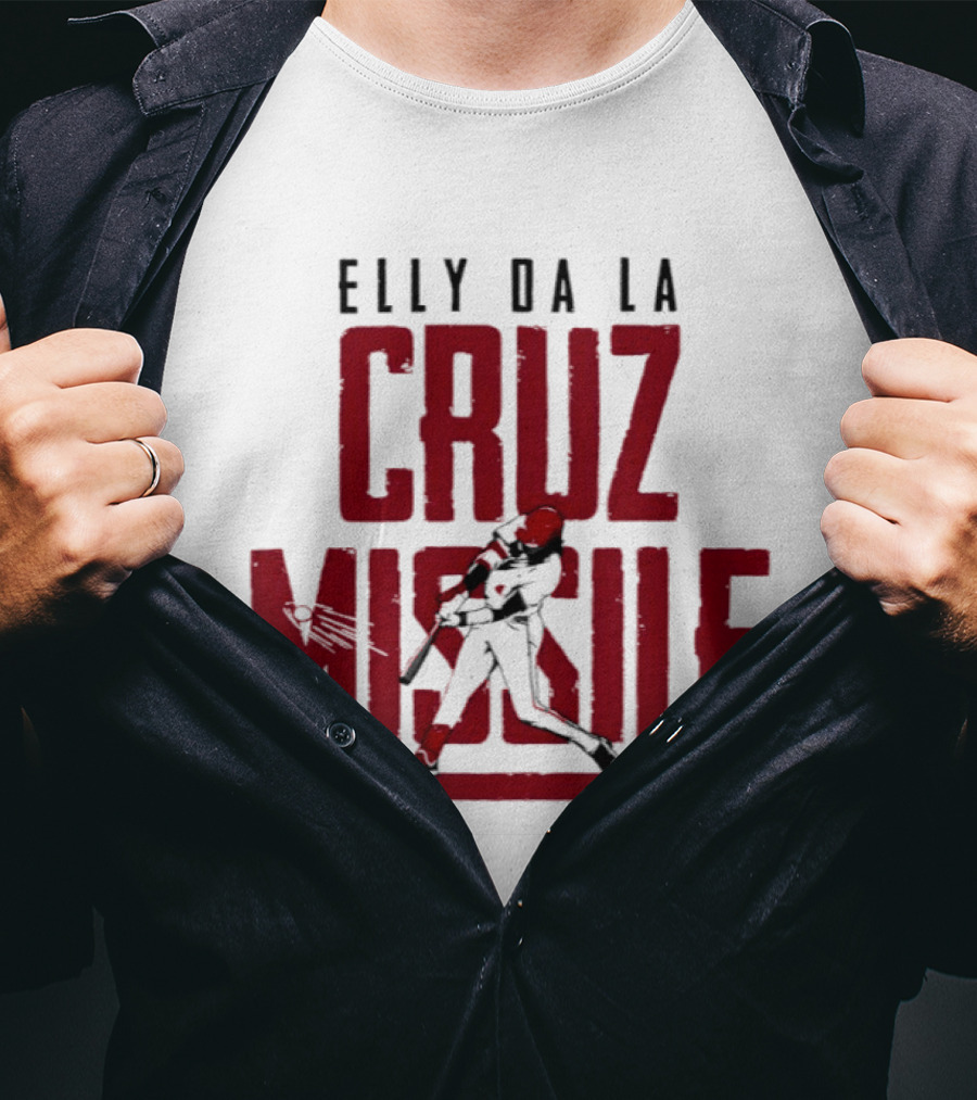 Elly De La Cruz Missile Cincinnati Reds MLB T-Shirt