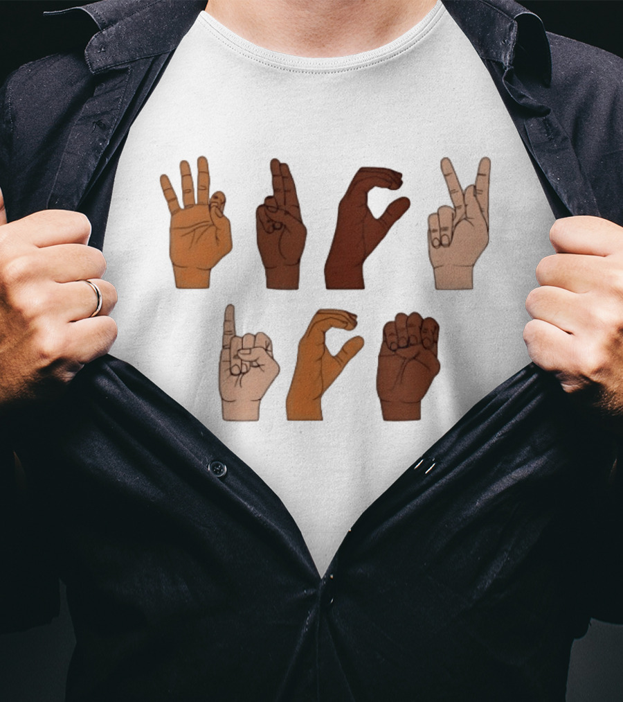 Fuck ICE ASL Hand Sign Language T-Shirt