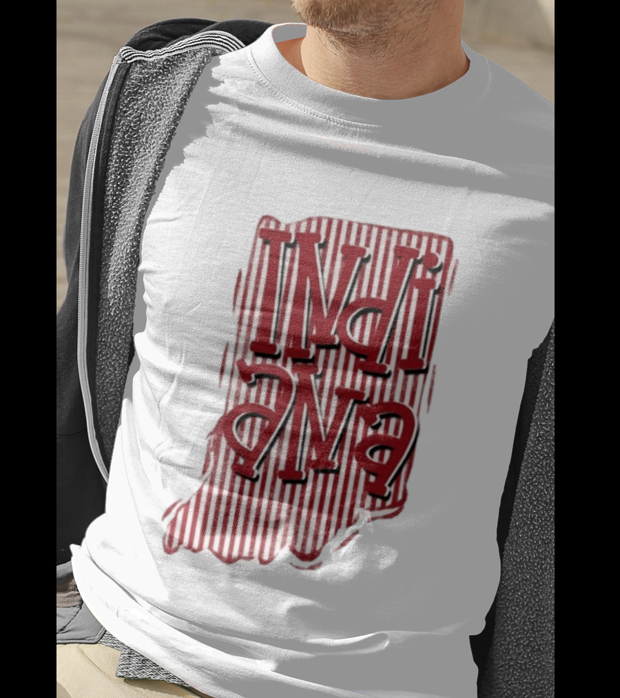 Indiana Stripe Hoosiers Football Indiana T-Shirt