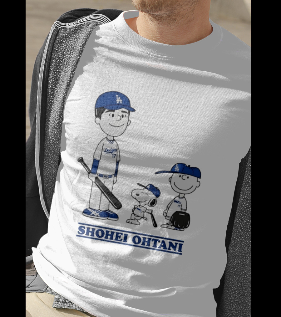 Snoopy Shohei Ohtani Los Angeles Dodgers Baseball Peanuts T-Shirt