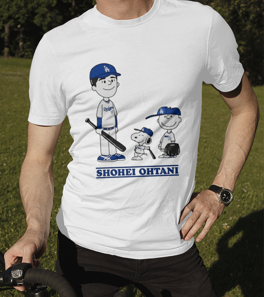 Snoopy Shohei Ohtani Los Angeles Dodgers Baseball Peanuts T-Shirt