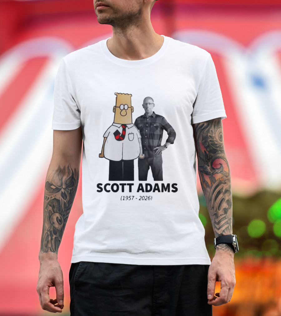 Scott Adams 1957 2026 Cartoon T-Shirt
