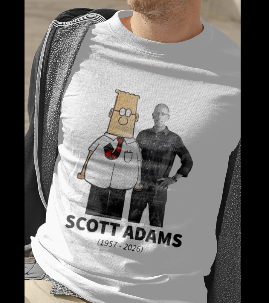 Scott Adams 1957 2026 Cartoon T-Shirt