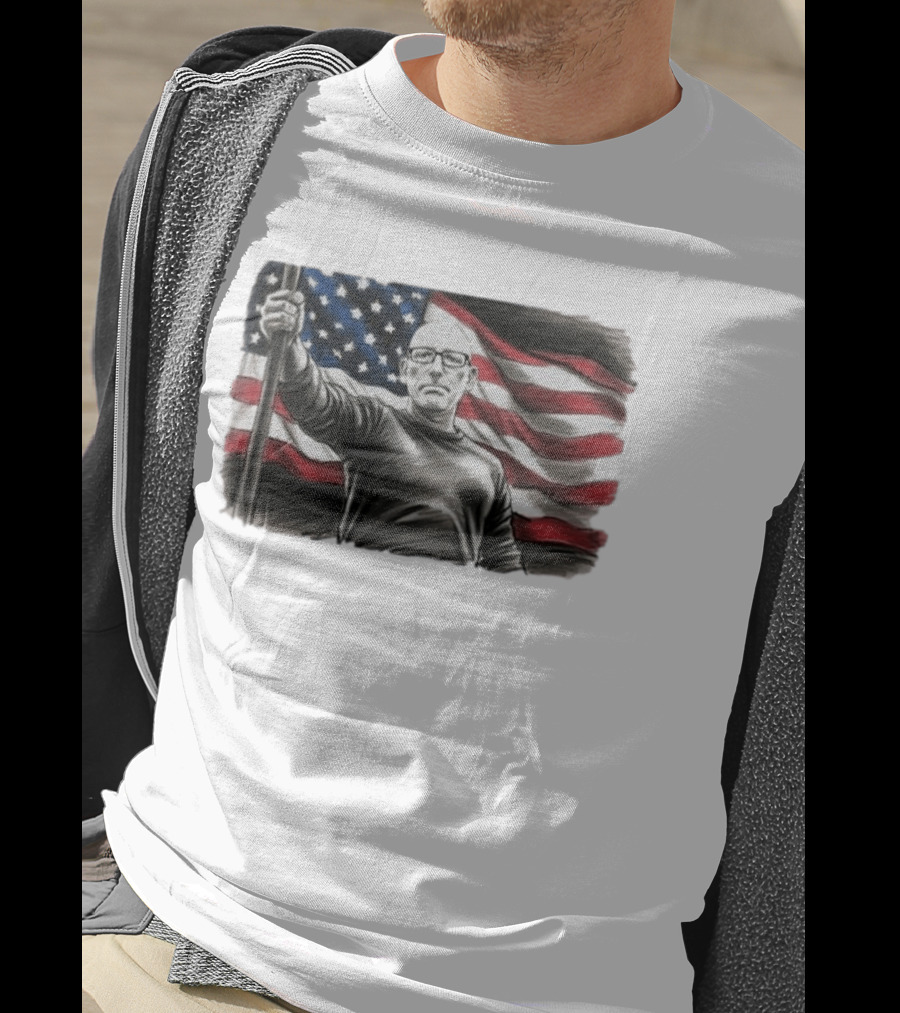 Scott Adams Holding American Flag Patriotic T-Shirt