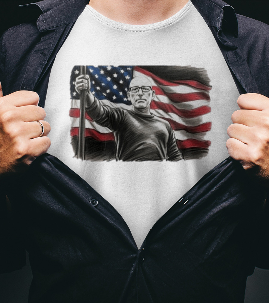 Scott Adams Holding American Flag Patriotic T-Shirt