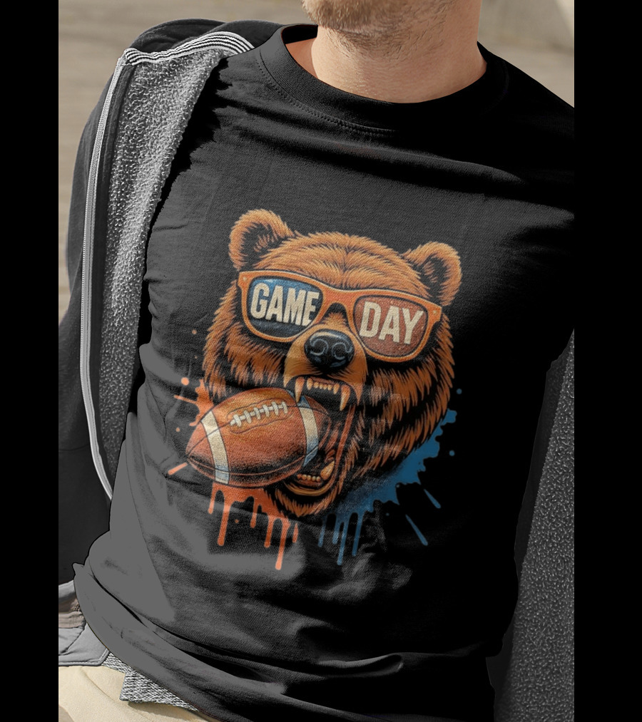 Bear Game Day Football Sunglasses Roaring Bear T-Shirt
