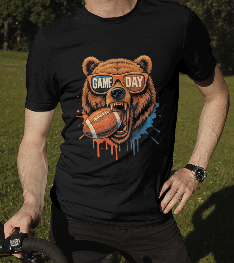 Bear Game Day Football Sunglasses Roaring Bear T-Shirt