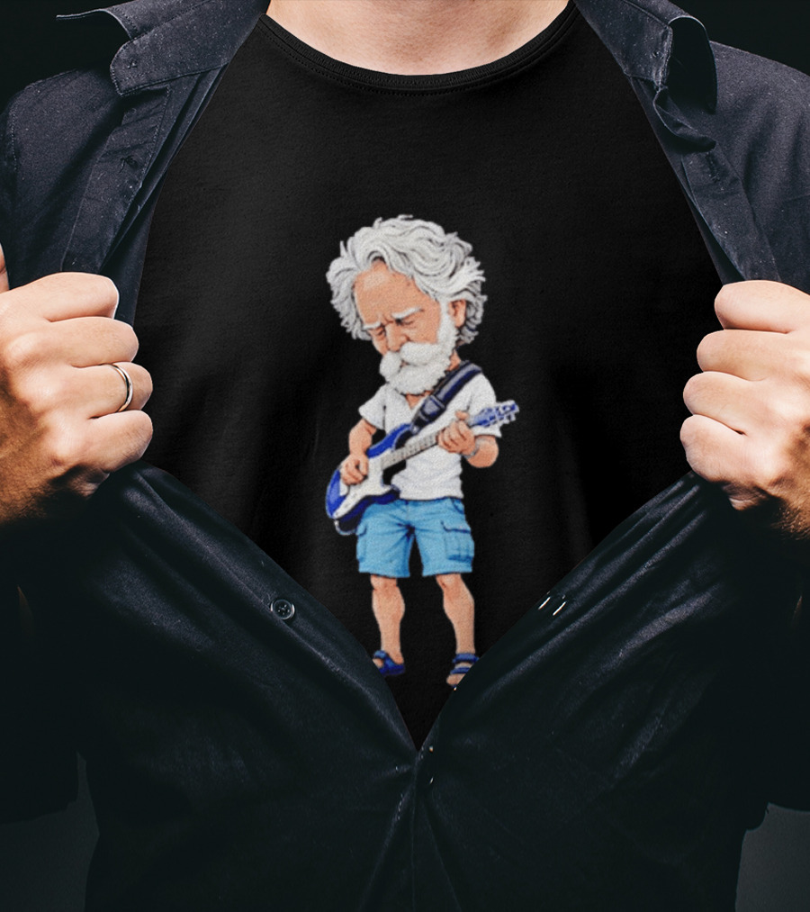 Bob Weir Guitar Character Playing Electric Guitar T-Shirt