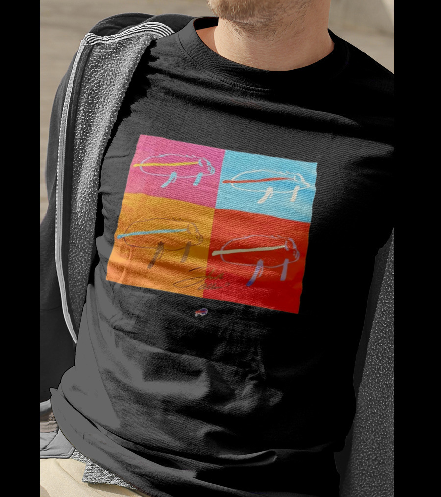 Buffalo Bills Pop Art Josh Allen Signature T-Shirt
