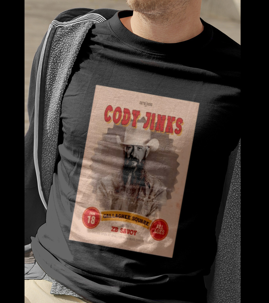 Cody Jinks San Diego Jan 18 2026 Gallagher Square With ZB Savoy T-Shirt