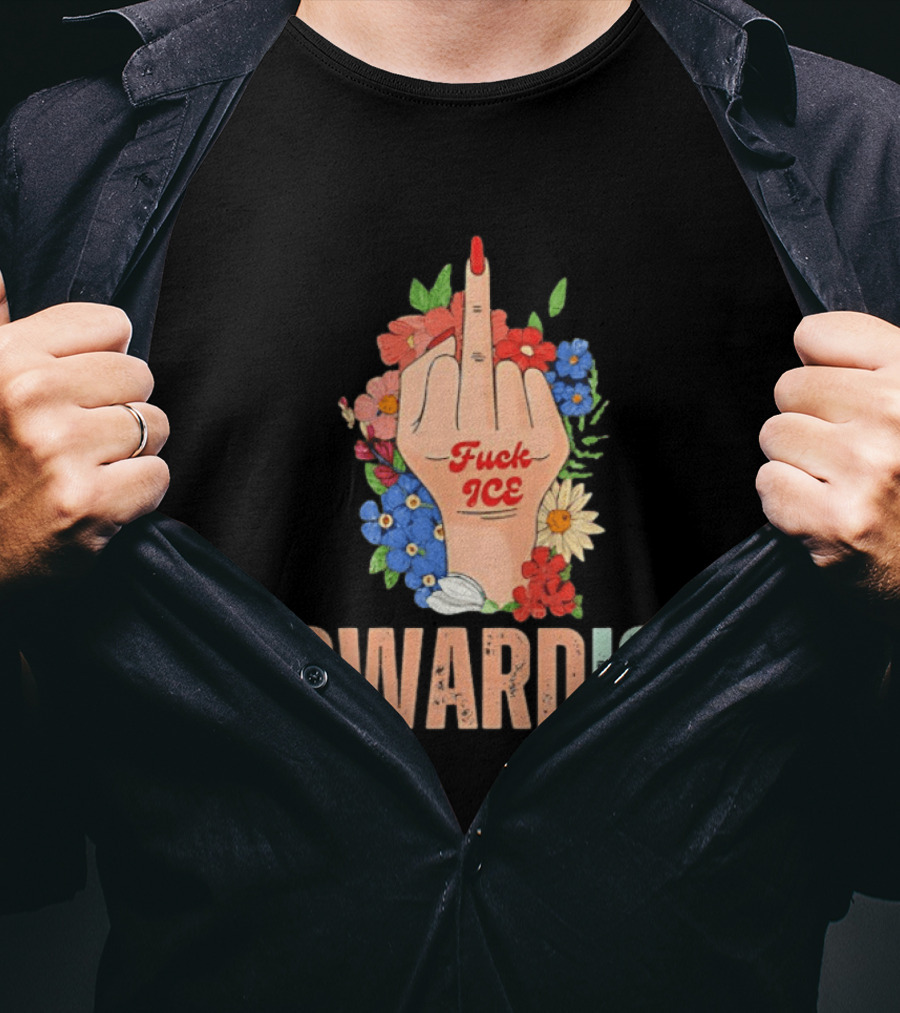 Middle Finger Floral Cowardice Fuck Ice T-Shirt