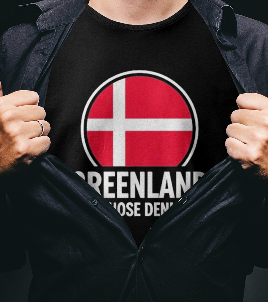 Greenland We Chose Denmark Danish Flag Circle T-Shirt