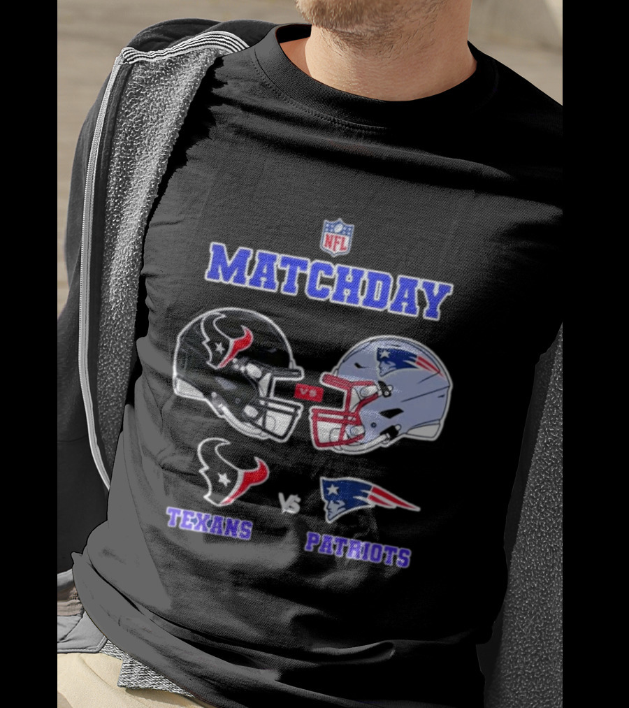 NFL Matchday Houston Texans Vs New England Patriots January 18 Gillette Stadium Rivalry Edition T-Shirt
