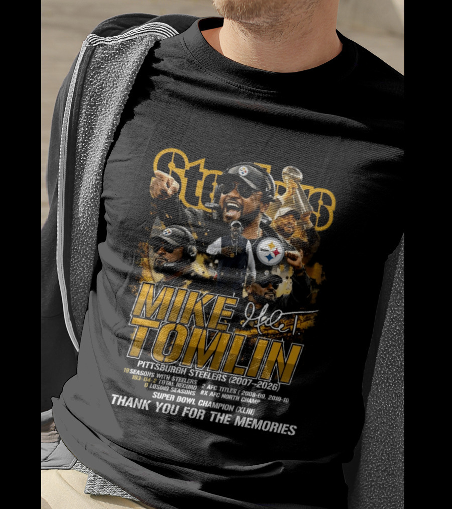 Mike Tomlin Pittsburgh Steelers 2007 2026 Super Bowl Champion Thank You T-Shirt