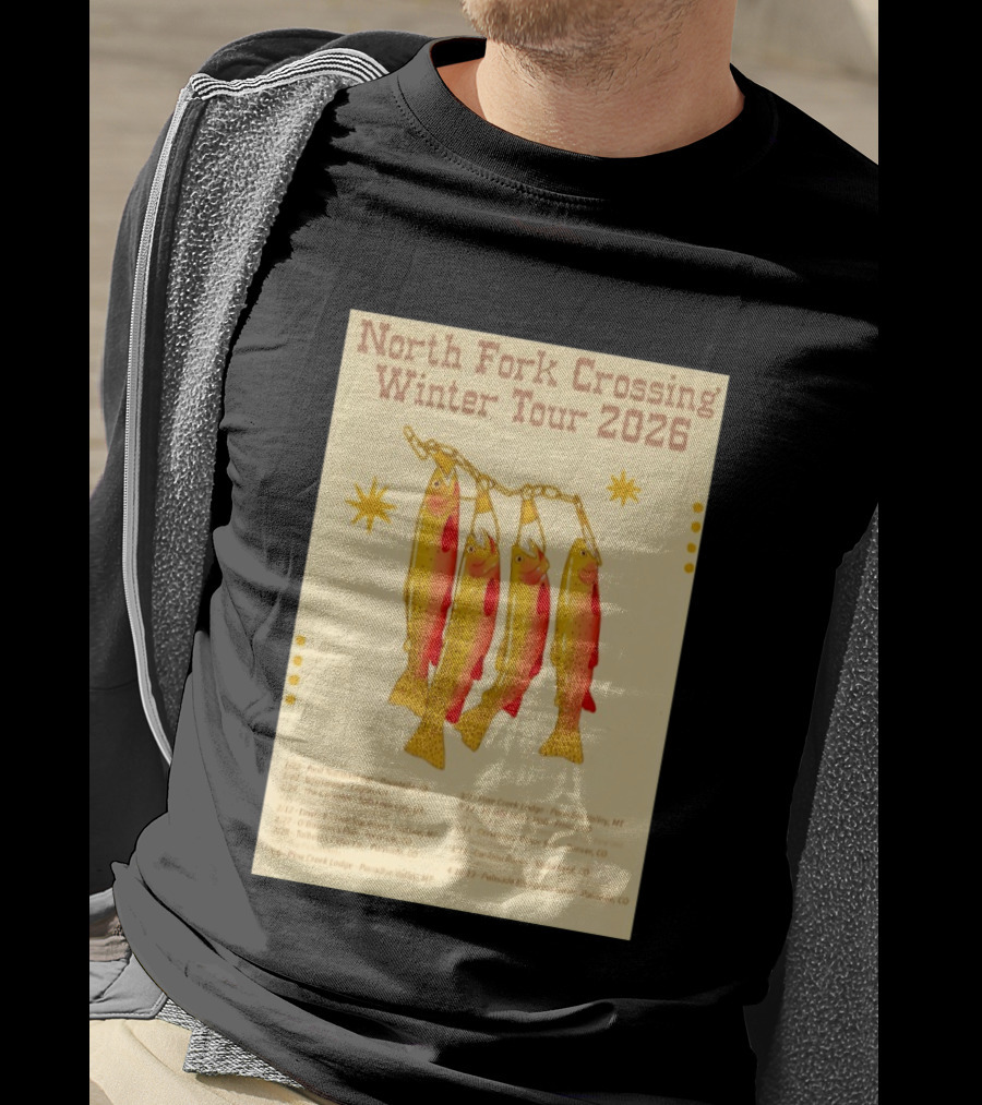 North Fork Crossing Winter Tour 2026 Dates And Locations Trout Chain T-Shirt