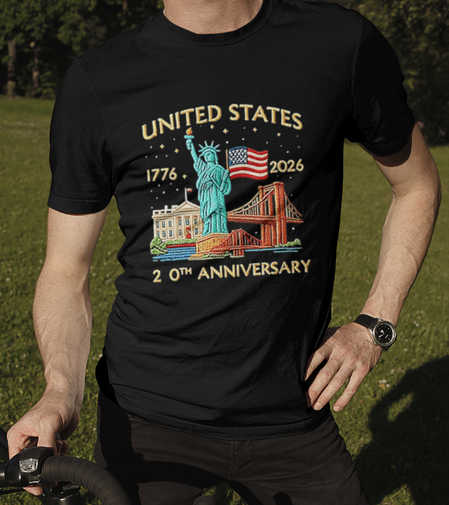 United States 250th Anniversary Statue Of Liberty White House 1776 2026 T-Shirt