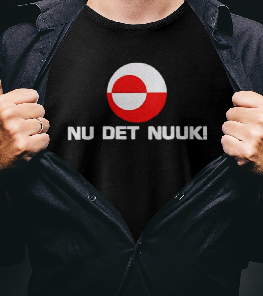 Nu Det Nuuk Greenland Flag Circle T-Shirt