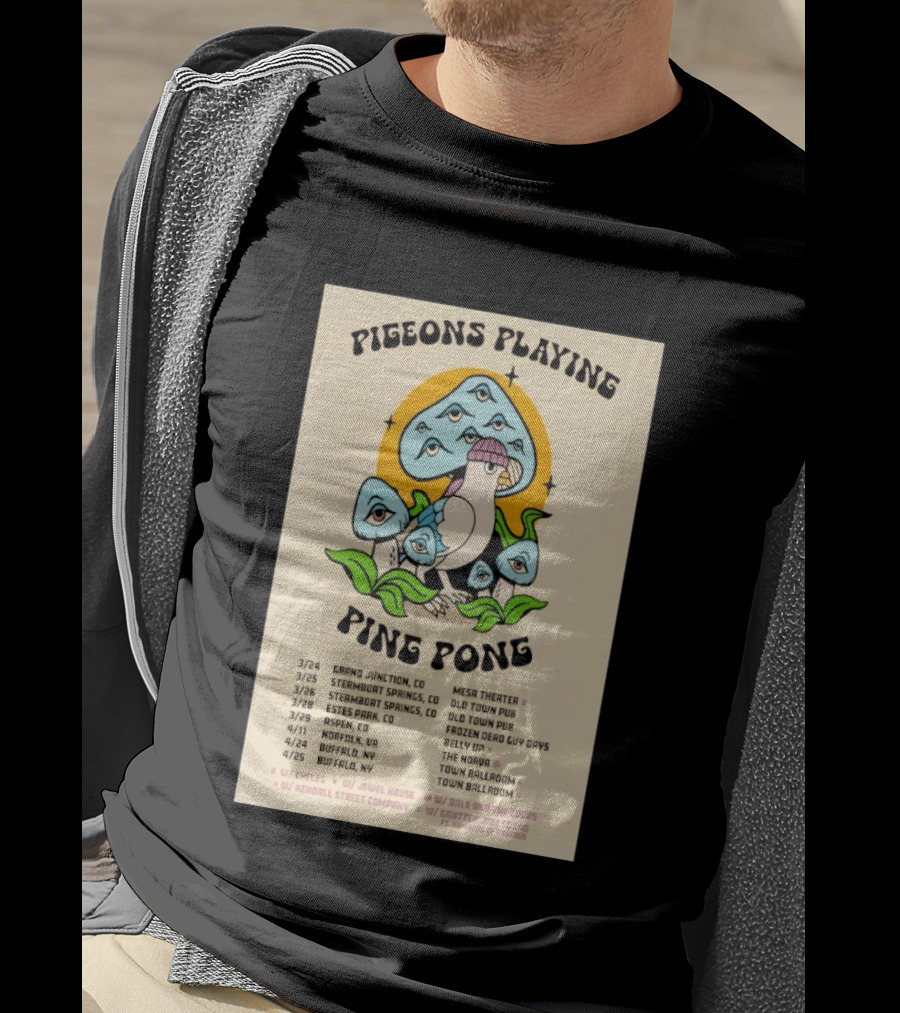 Pigeons Playing Ping Pong Winter And Spring Tour 2026 T-Shirt