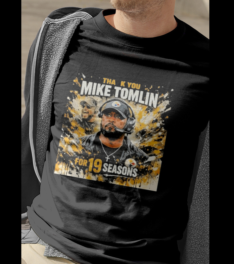 Pittsburgh Steelers Thank You Mike Tomlin For 19 Seasons T-Shirt