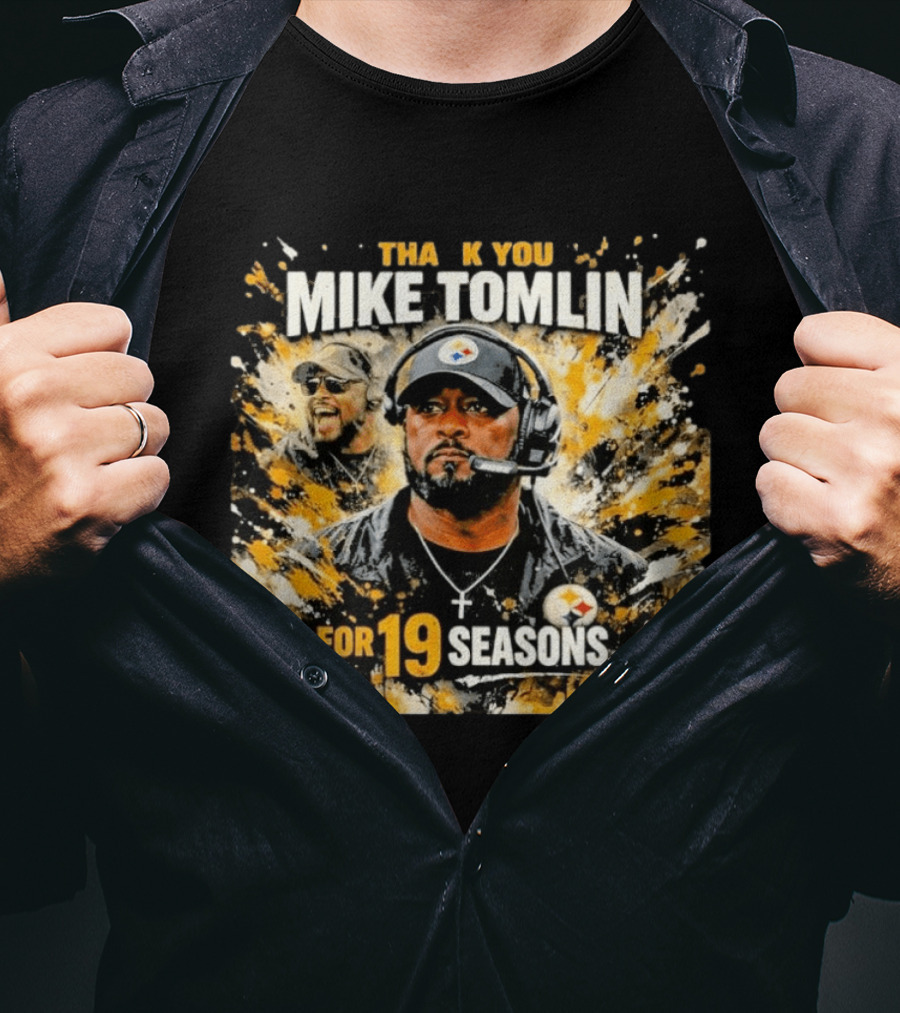 Pittsburgh Steelers Thank You Mike Tomlin For 19 Seasons T-Shirt