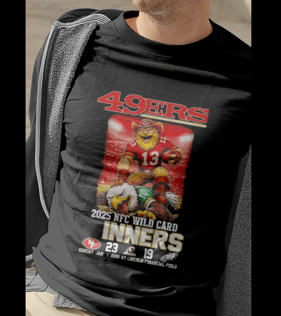 49ers 2023 NFC Wild Card Winners Lincoln Financial Field Victory Over Eagles T-Shirt