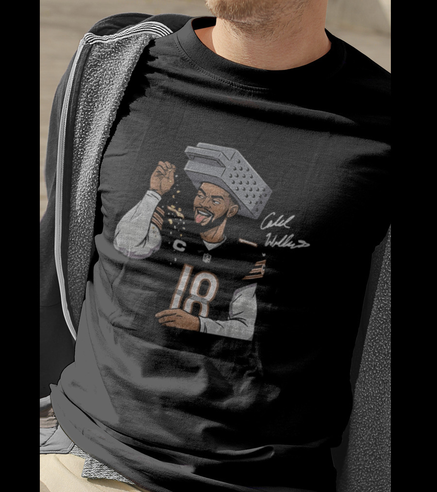 Caleb Williams Cheese Grating Chicago Bears Bear Down 18 Jersey T-Shirt