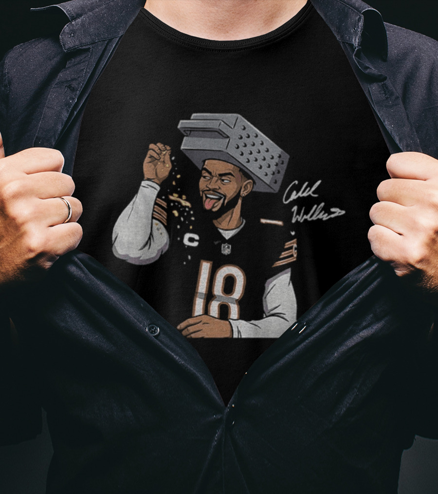 Caleb Williams Cheese Grating Chicago Bears Bear Down 18 Jersey T-Shirt
