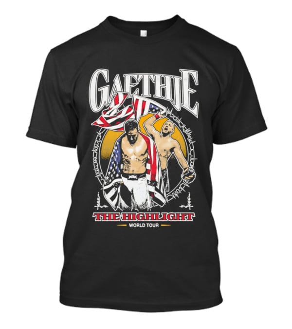Gaethje The Highlight World Tour American Flag Fighters T-Shirt