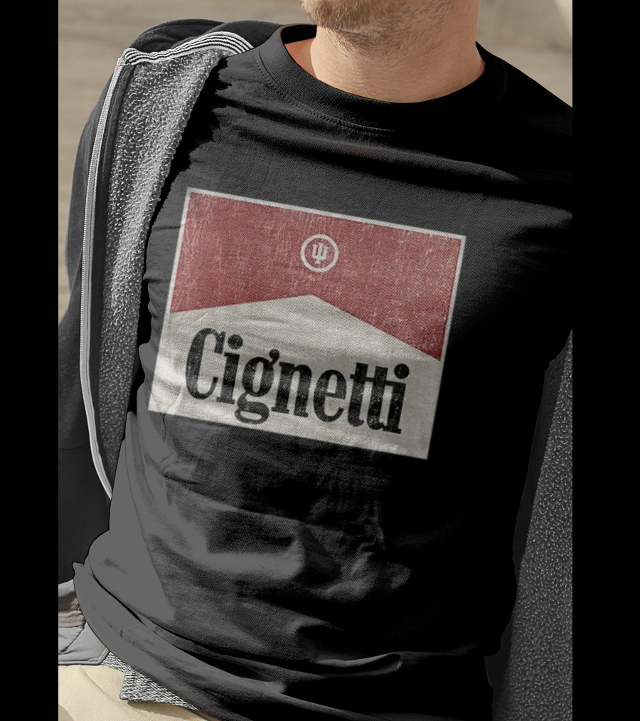 Cignetti Indiana Hoosiers College Football Coach IU Circular T-Shirt