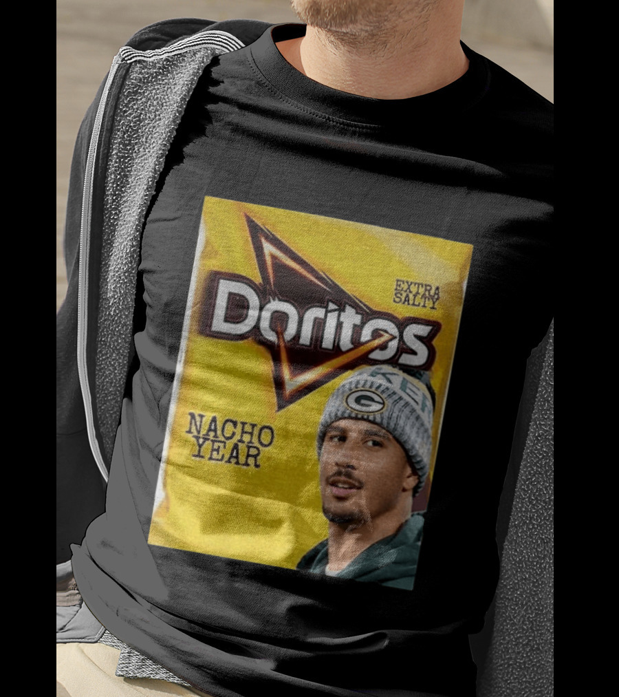 Doritos Nacho Year Extra Salty Green Bay Packers Football Beanie T-Shirt