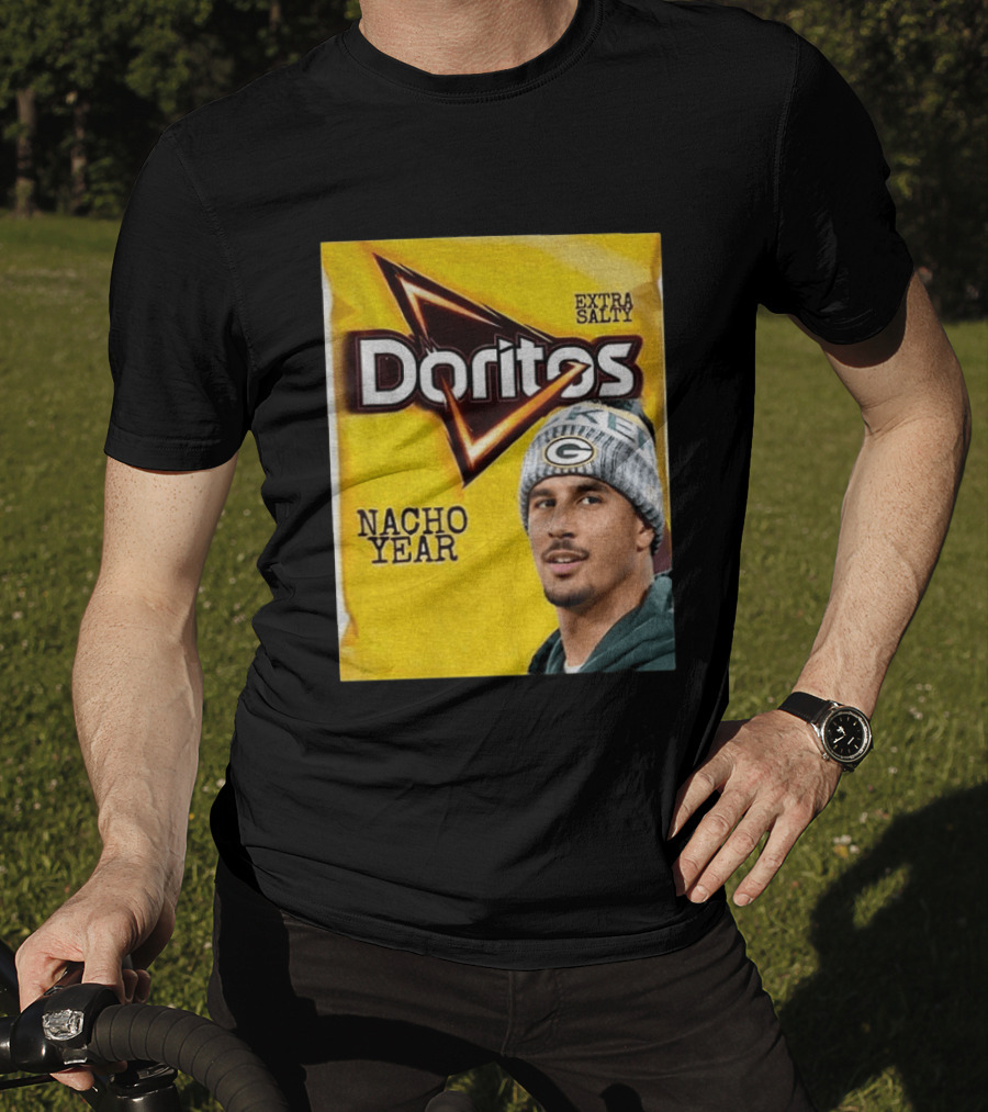 Doritos Nacho Year Extra Salty Green Bay Packers Football Beanie T-Shirt