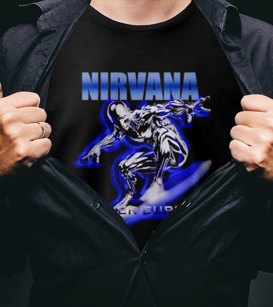 Nirvana Silver Surfer Marvel Comic Fusion T-Shirt