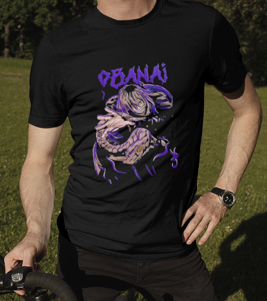 Obanai Iguro Snake Illustration From Demon Slayer Kimetsu No Yaiba Anime T-Shirt