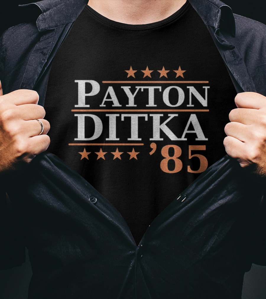 Walter Payton Mike Ditka Chicago Bears 1985 Payton Ditka '85 T-Shirt