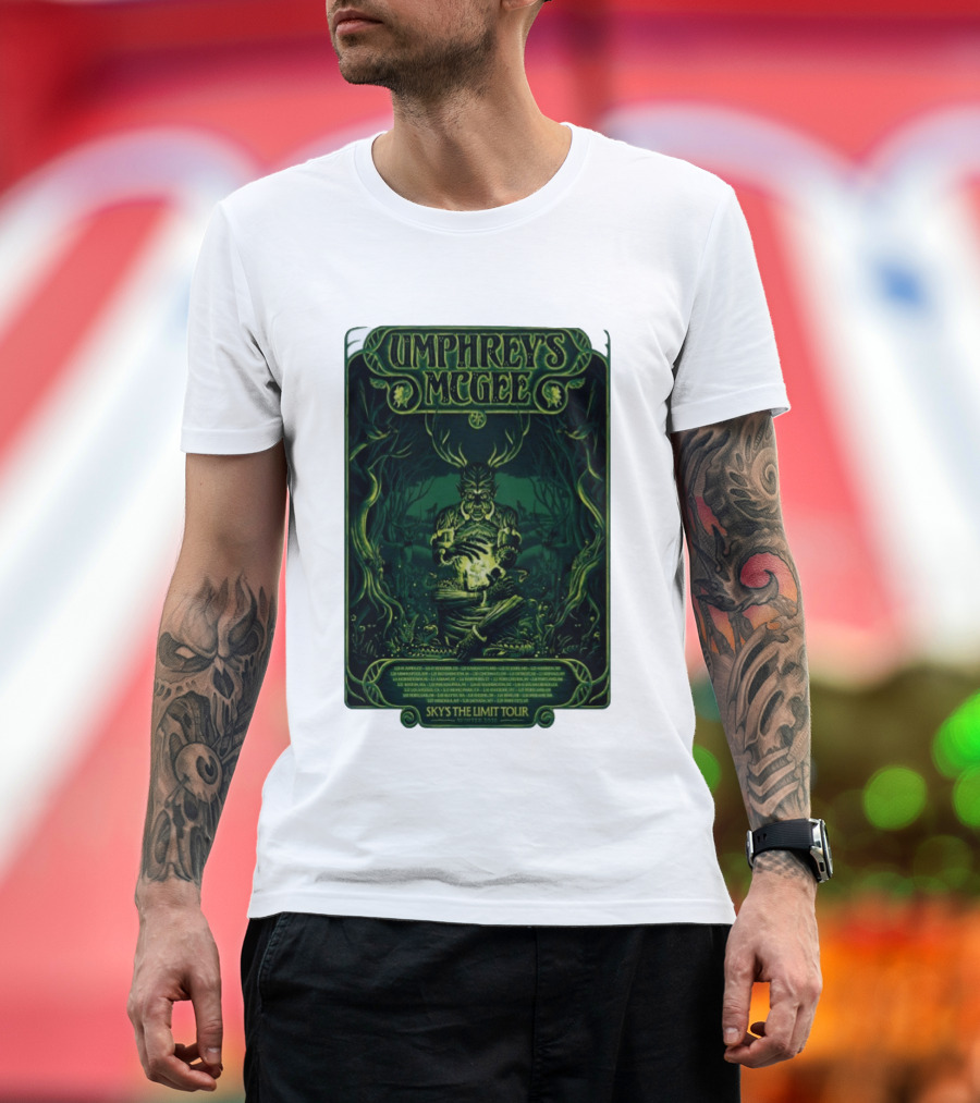 Umphrey's McGee Sky's The Limit Tour Winter 2026 Mystic Forest Concert T-Shirt