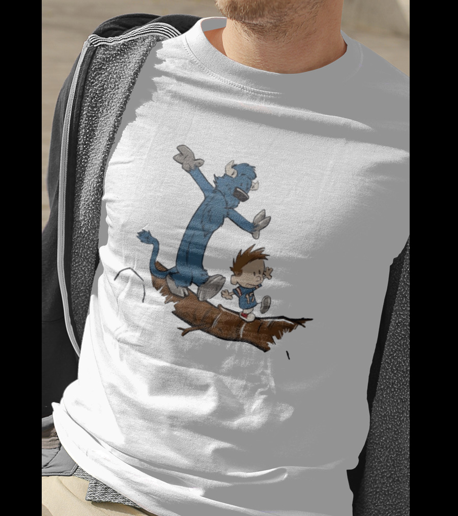 Allen And Huddles Buffalo Bills Calvin And Hobbes Cartoon Adventure T-Shirt