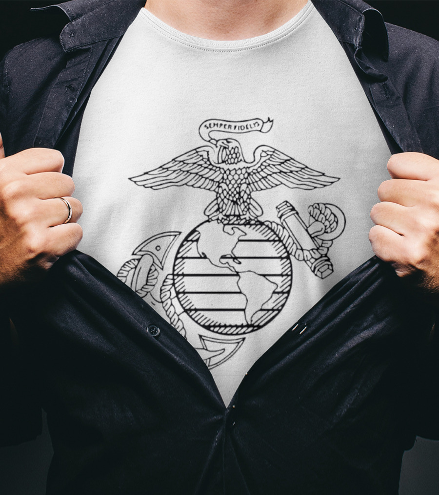 Avatar Jake Sully US Marines Semper Fidelis Eagle Globe And Anchor T-Shirt