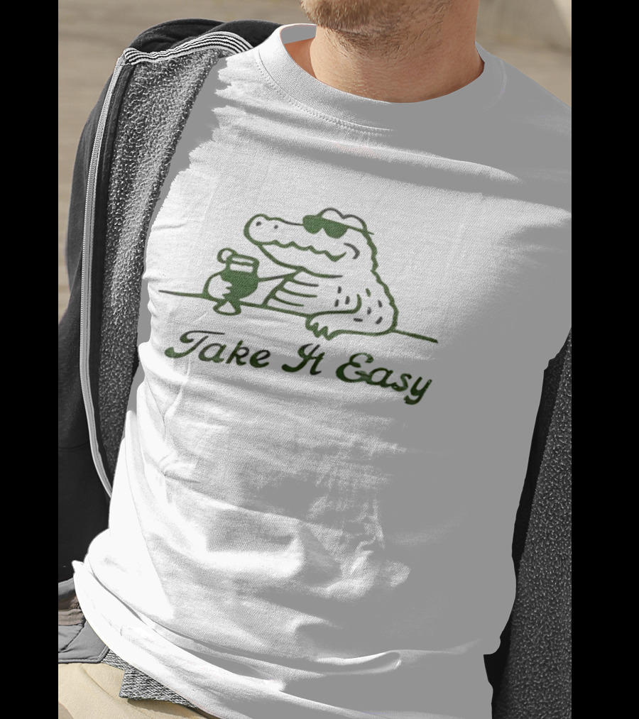 Crocodile Take It Easy Tropical Vibes T-Shirt