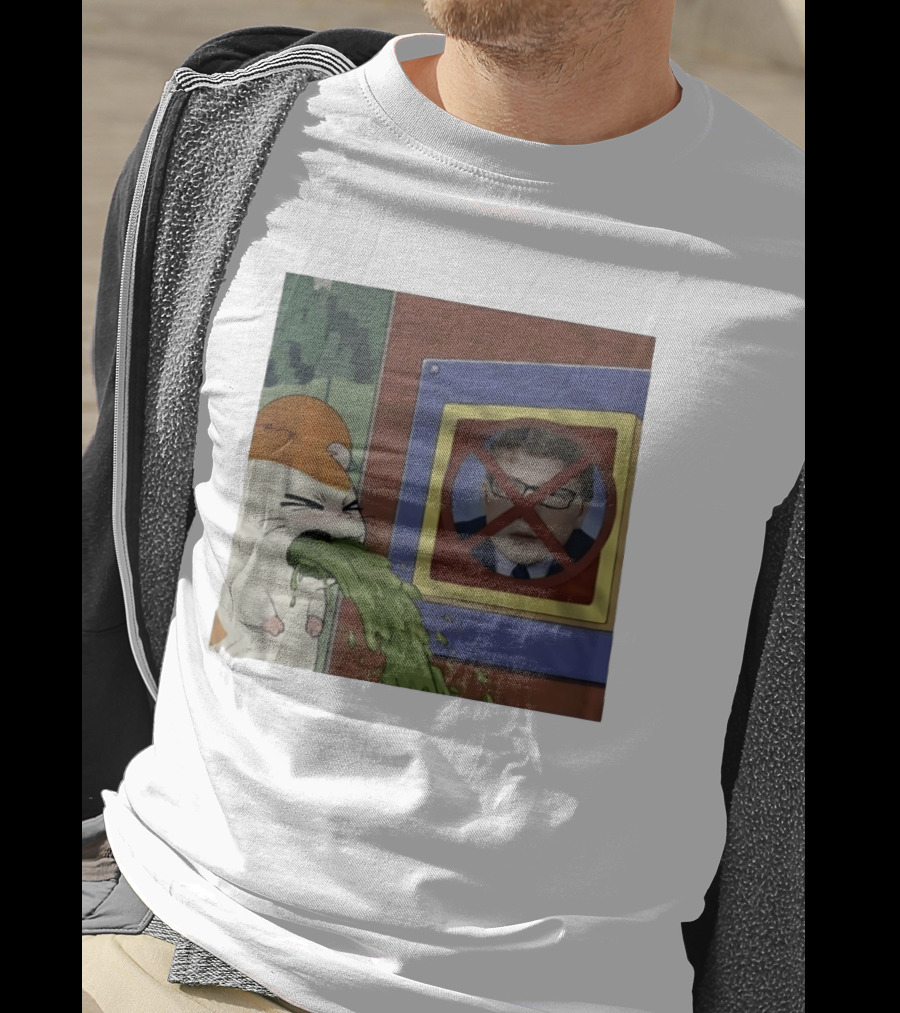 Hamtaro Vomiting Meme No Entry Sign Meme Face T-Shirt