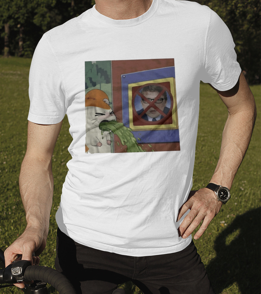Hamtaro Vomiting Meme No Entry Sign Meme Face T-Shirt