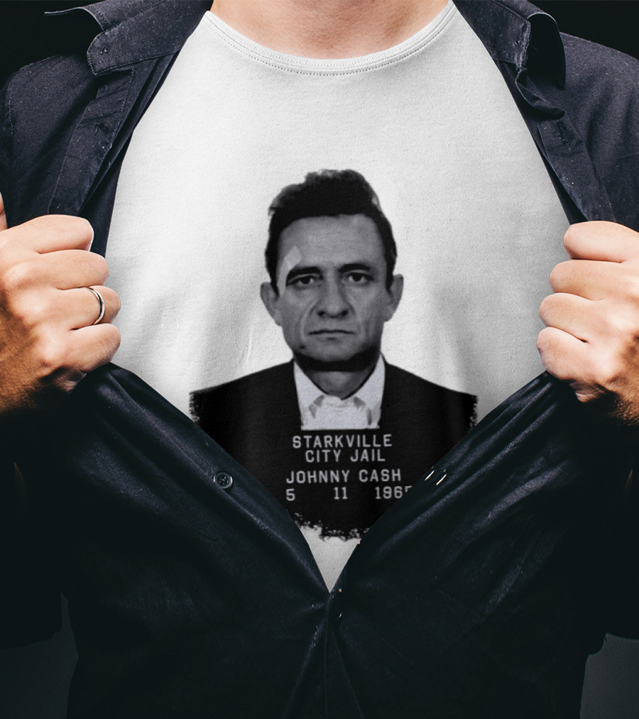 Johnny Cash Starkville City Jail 5 11 1965 T-Shirt