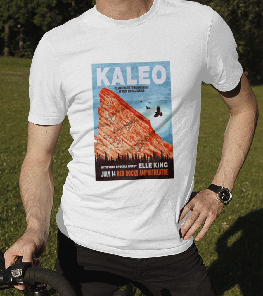 Kaleo Celebrating 10th Anniversary A/B With Guest Elle King July 14 Red Rocks Amphitheatre T-Shirt