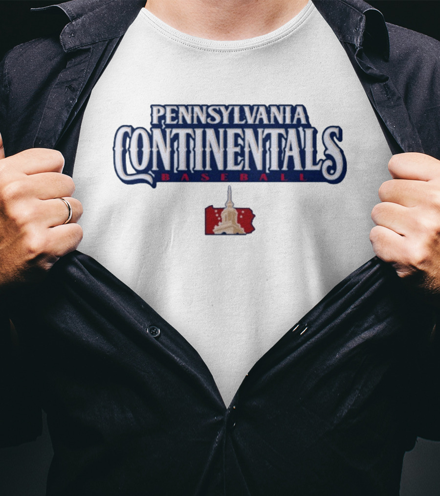 Pennsylvania Continentals Baseball Independence Hall T-Shirt