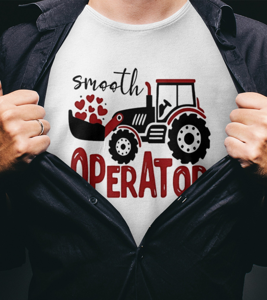 Smooth Operator Toddler Tractor Hearts T-Shirt