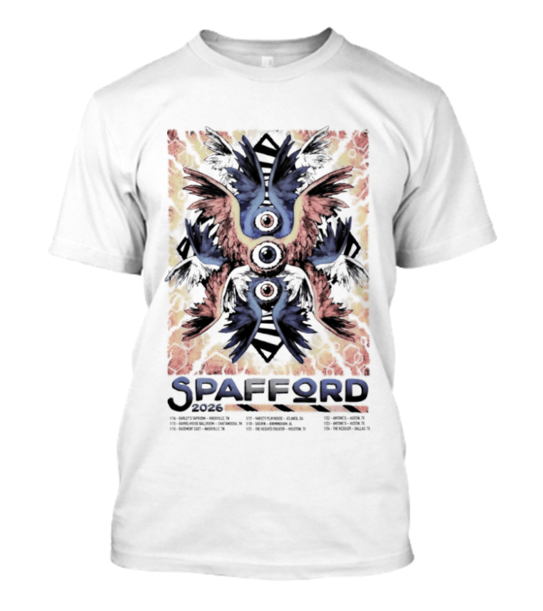 Spafford Winter January 2026 Tour Dates Phoenix Las Vegas Flagstaff Denver Salt Lake City T-Shirt