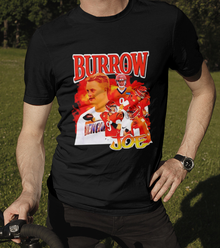Burrow Joe 9 Cincinnati Bengals Football Star Blazing T-Shirt