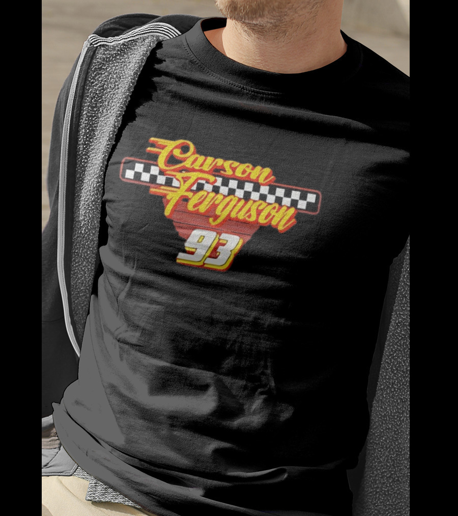 Carson Ferguson 93 Racing Checkered Flag T-Shirt